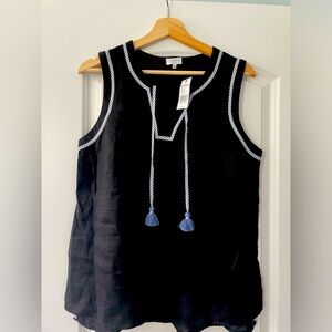 Black Linen Sleeveless top